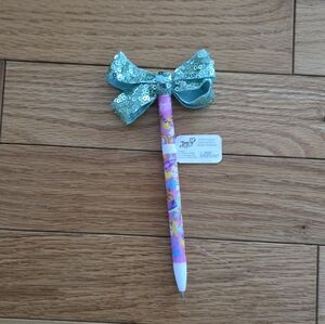 Teal Sequin Jojo Siwa Bow Kids Pen
